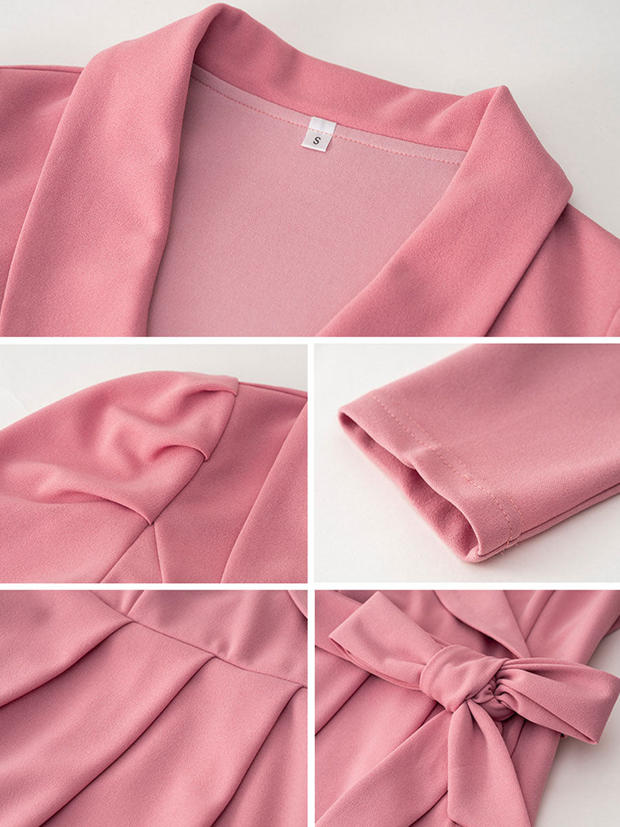 Long Sleeves Sexy V-Neck Bodycon Mini  Blazer Dress