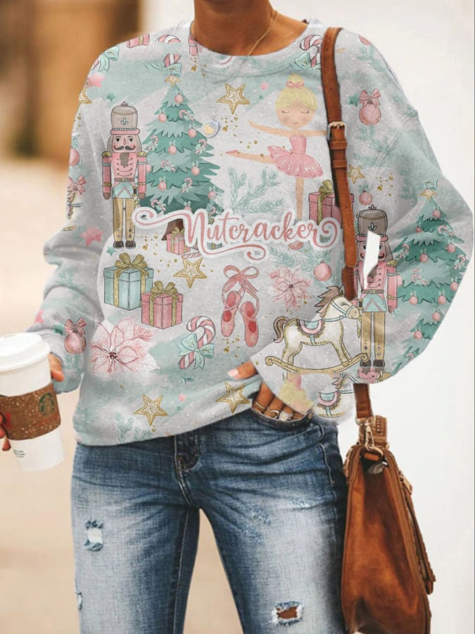 Merry Christmas Casual Long Sleeve Sweatshirt