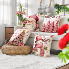 2023 New Pink Christmas Pillow Covers-New Christmas Home Products