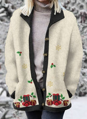 Merry Christmas Print Cardigan