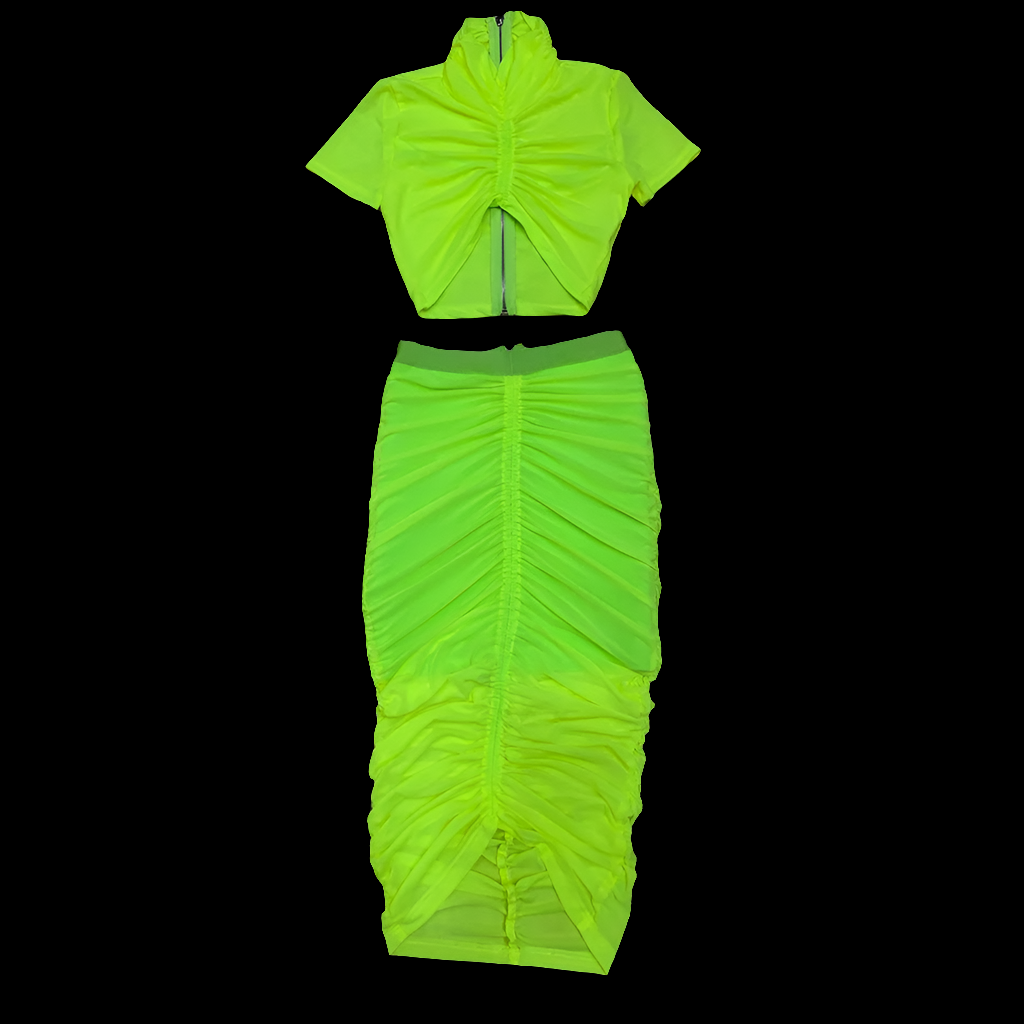 Symone Pleated Bandage Skirt Set