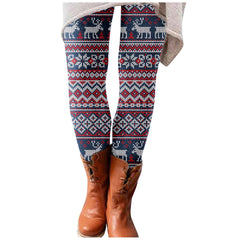 Elk Warm Christmas Cozy Knit Leggings