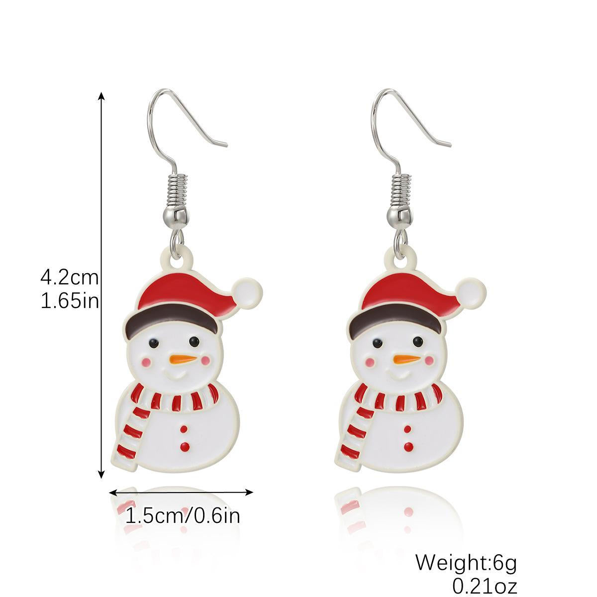 Christmas Tree Santa Snowflake Earring