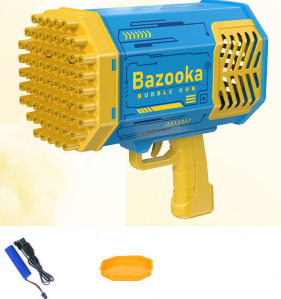 Bazookaâ„?- 69 hole soap bubbles machine gun with led light