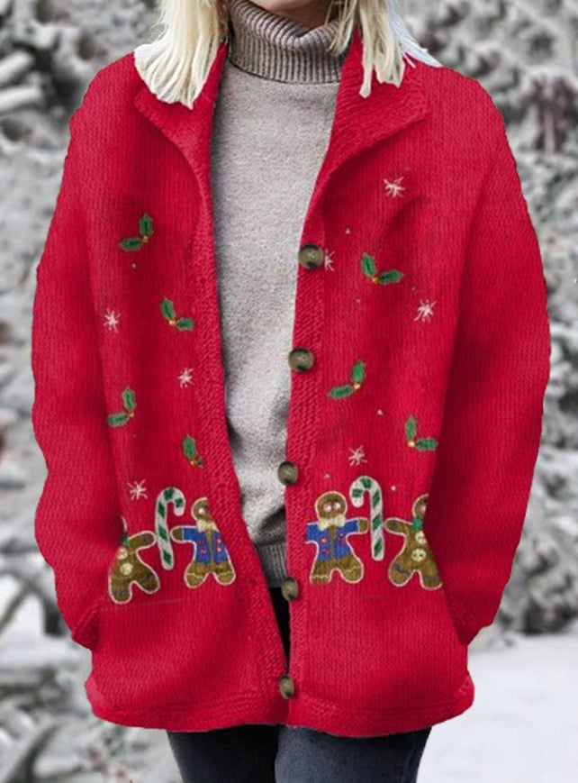 Merry Christmas Print Cardigan