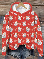 Santa Claus Print Chritmas Casual Hoodie