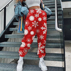 Christmas Harem Pants Casual Sports Drawstring Drawstring Pants