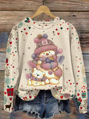Merry Christmas Print Sweatshirt