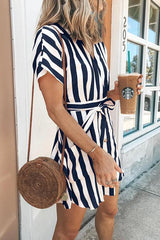 Slim-fit Sexy Striped Strappy Dress