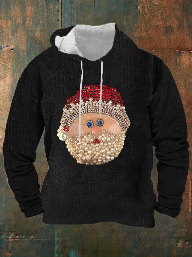 Men's Christmas Santa Claus Print Casual Hoodie