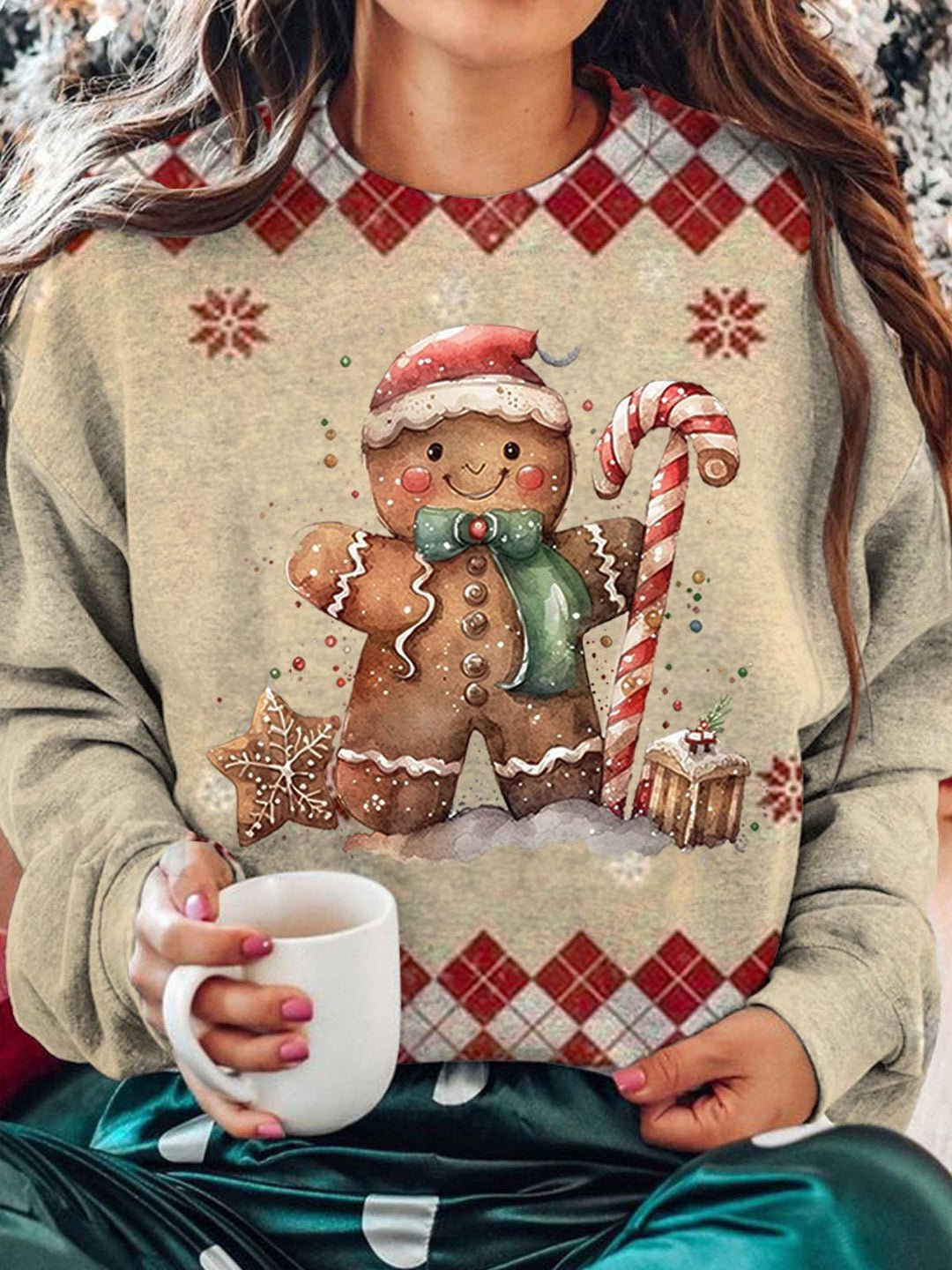 Merry Christmas Print Sweatshirt