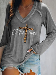 Christmas Jesus Print Casual T-Shirt