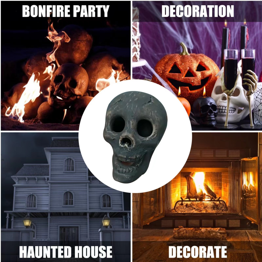 FlameSkullâ„?ceramic fire basket skulls (4 pcs)