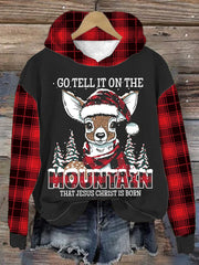 Go Tell Him Christmas Printed Hoodie