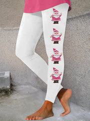 Women's Pink Santa Print Leggings