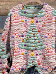 Christmas Tree  Art Print Knit Pullover Sweater
