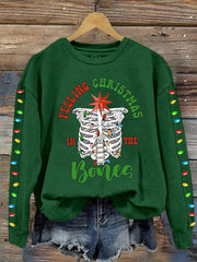 Feeling Christmas In The Bones Dead Inside But It's Christmas Print Sweatshirt