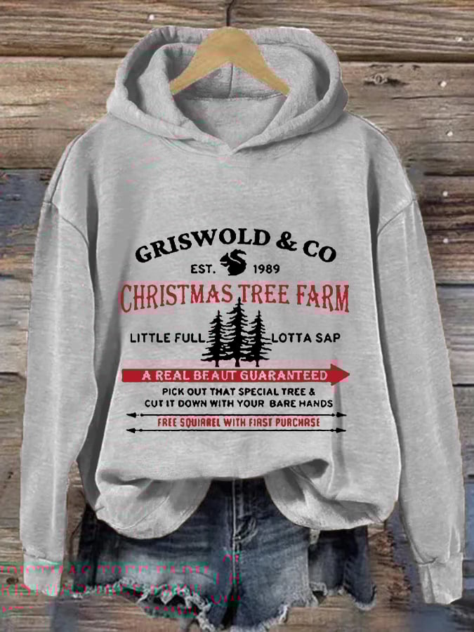Christmas Griswold Co Christmas Tree Farm Hooded Sweatshirt