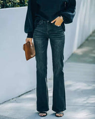 High Waist Stretch Flare Jeans