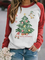 Christmas Tree Print Sweatshirt