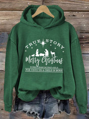 Christian Christmas True Story Lounge Hoodie