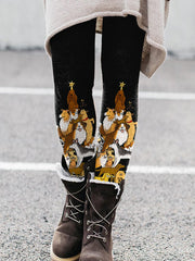 Christmas Dog Print Leggings