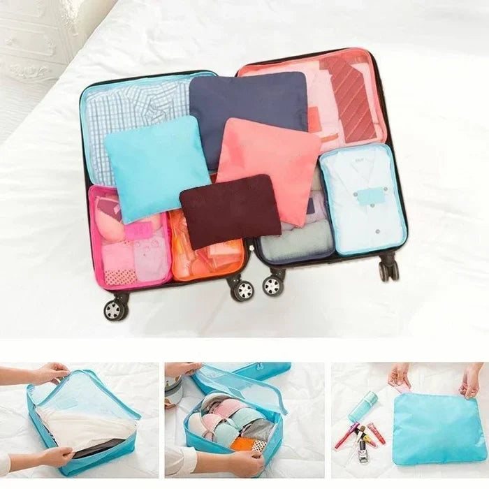 PackingCubesâ„?- 6 pieces of portable packing cubes for luggage
