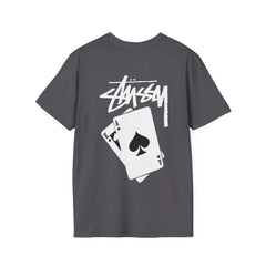 2024 Short Sleeve Cotton T-Shirt with As and Jack Card Poker