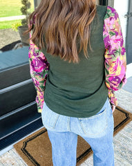 Floral Print Long Sleeve Top