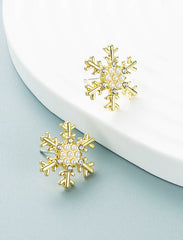 Christmas Tree Snowflake Christmas Party Earrings