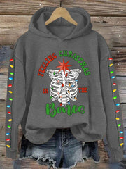 Feeling Christmas In The Bones Dead Inside But It's Christmas Print Casual Hoodie