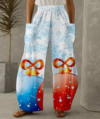 Christmas Series Printed Plus Size Casual Pants