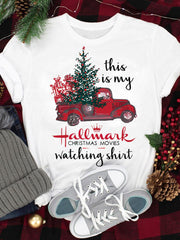 This Is My Christmas Movie Watching Shirt Print T-Shirt