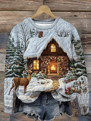 Christmas Reindeer Print Jumper