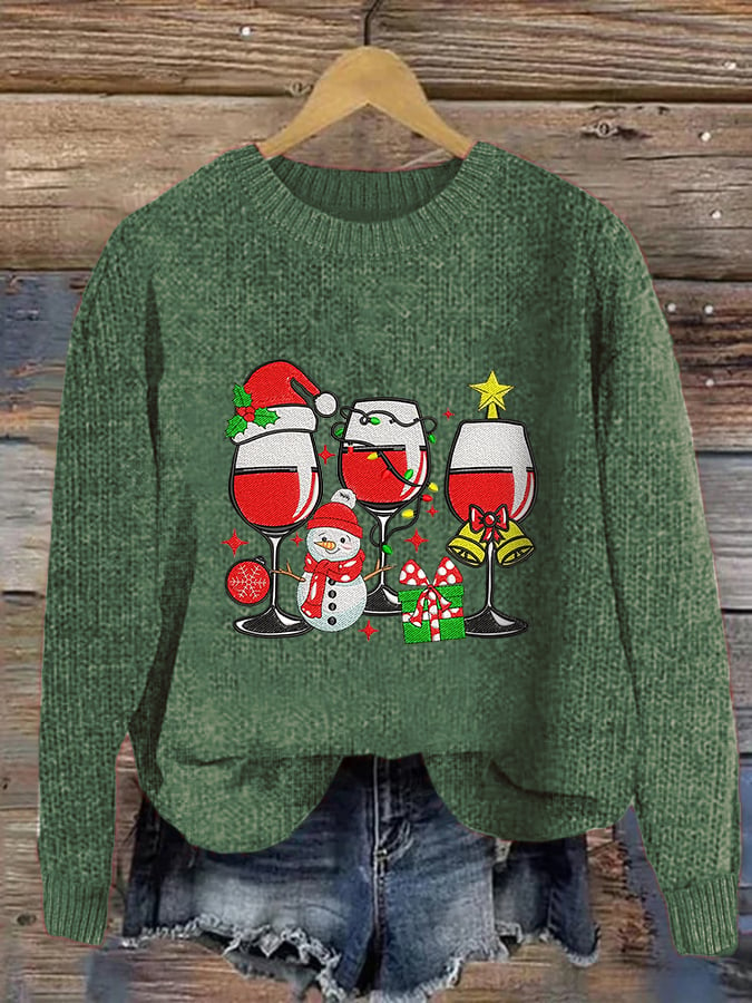 Christmas Print Crew Neck Sweatshirt