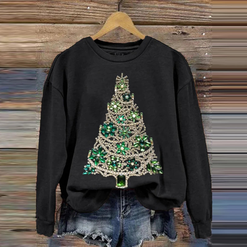 Christmas Tree Art Print Casual Hoodie