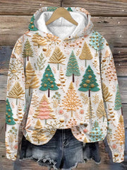 Christmas Tree Print Hoodie