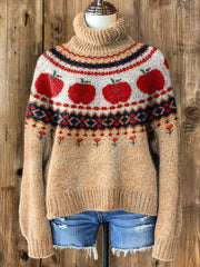 Merry Christmas Knitted Turtleneck Sweater