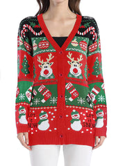 CChristmas Jacquard Wool Cardigan