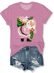 Merry Christmas Santa Print Tee