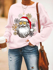Christmas Ladies Printed Long Sleeve Sweatshirt