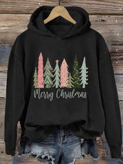 Women'S Casual Merry Chrismas Printed Long Sleeve Sweatshirt