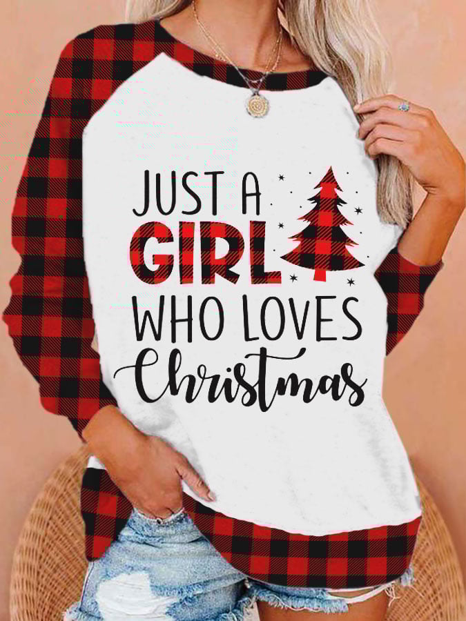 Just A Girl Who Loves Christmas Sweatshirt
