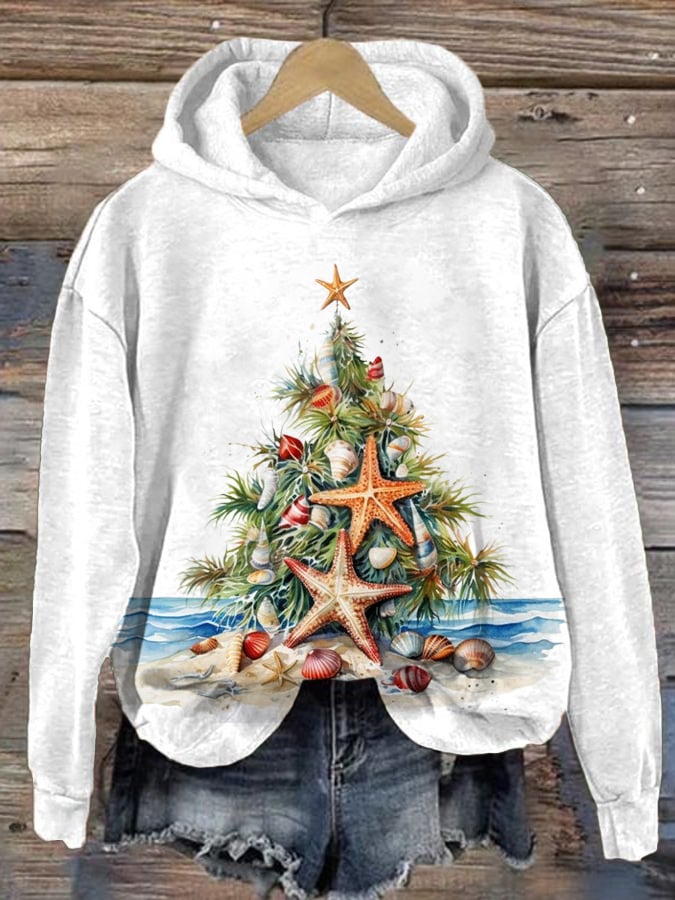 Florida Christmas Tree Print Hoodie