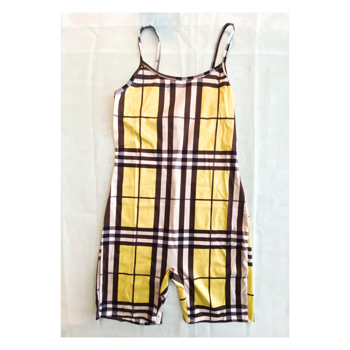 Yellow Plaid Jumpsuit