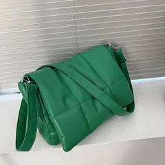 Pleated Oversized PU Shoulder Bag