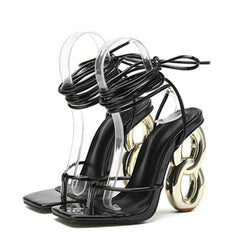 Broken Chain Ankle Strap Heels