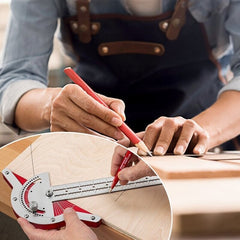 CraftProâ„?- Pivoting edge ruler for woodworking