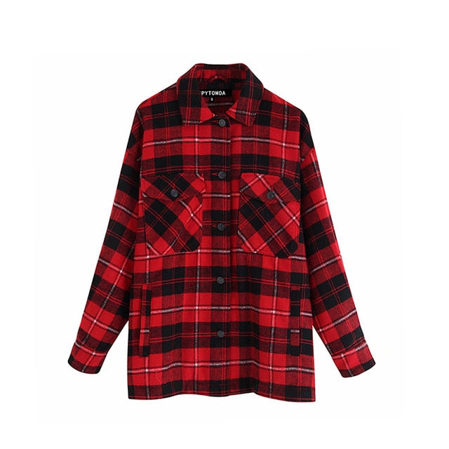 Oversized Plaid Jacket