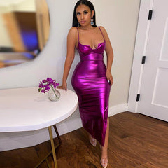Metallic Purple Dress